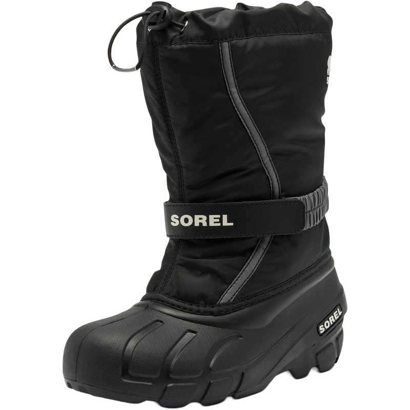 Sorel Big Kids Flurry in Black Sea Salt angled left facing