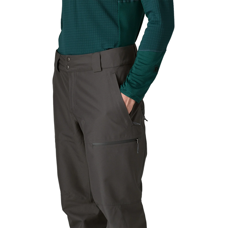 Men's Powder Town Pants, Patagonia Men's Powder Town Pants in BLK Black front left