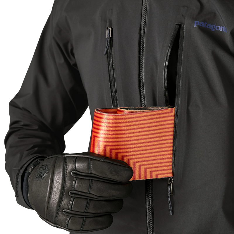 Men's Stormstride Jacket, Patagonia Men's Stormstride Jacket in BLK Black front left pocket