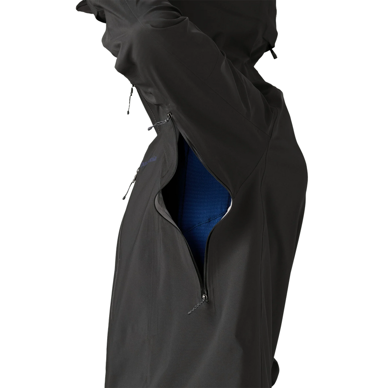Men's Stormstride Jacket, Patagonia Men's Stormstride Jacket in BLK Black left pit zip vent