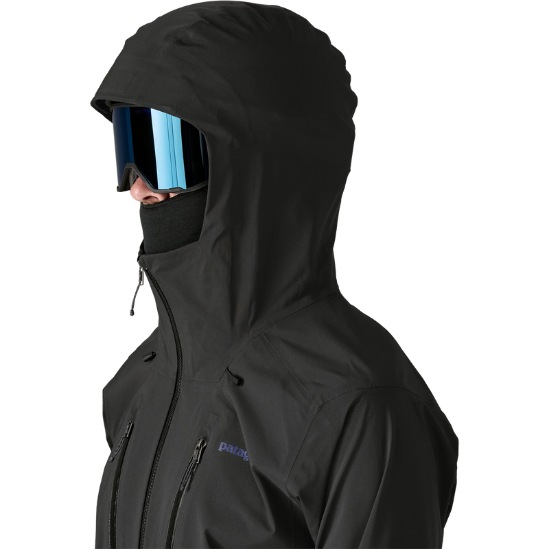 Men's Stormstride Jacket, Patagonia Men's Stormstride Jacket in BLK Black hood