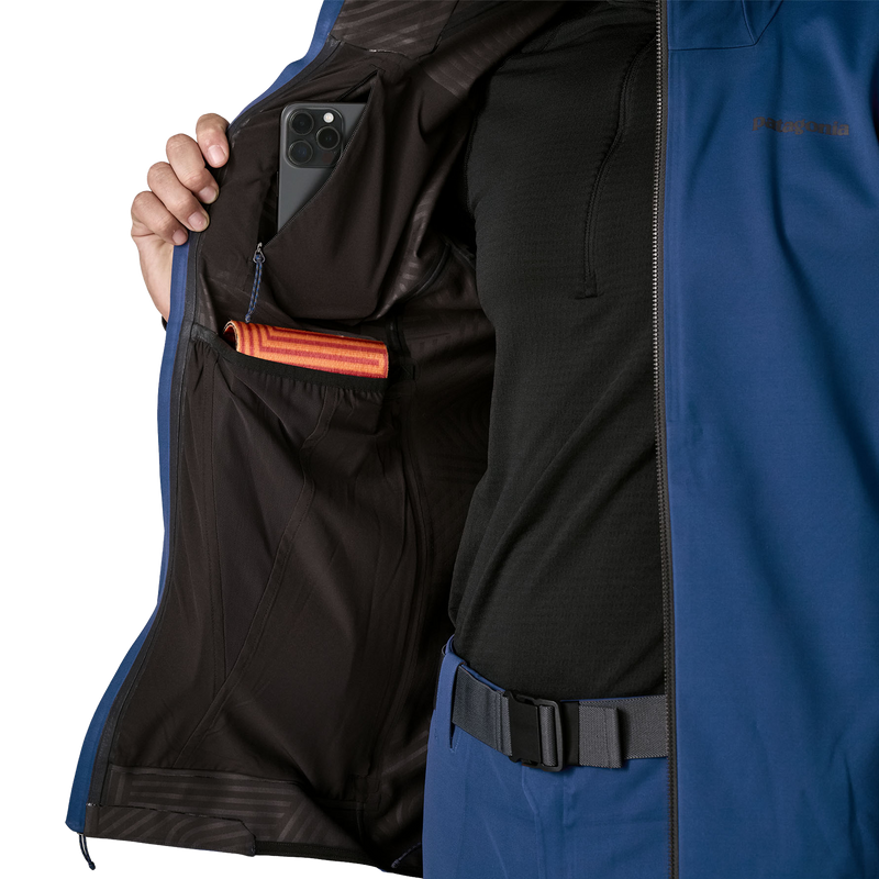 Men's Upstride Jacket, Patagonia Men's Upstride Jacket in CLMB Clement Blue right inside pocket