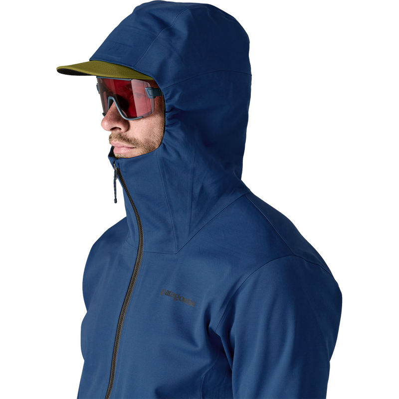 Men's Upstride Jacket, Patagonia Men's Upstride Jacket in CLMB Clement Blue hood