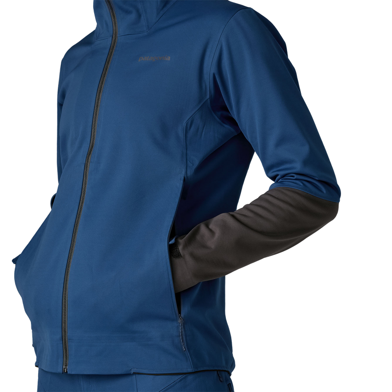 Men's Upstride Jacket, Patagonia Men's Upstride Jacket in CLMB Clement Blue left front pocket