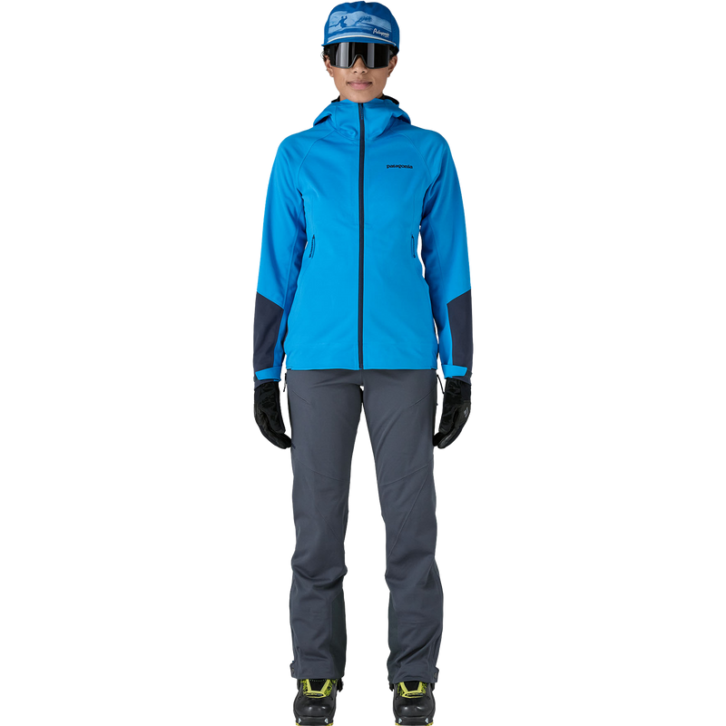 Women's Upstride Pants, Patagonia Women's Upstride Pants in SMDB Smolder Blue front full length