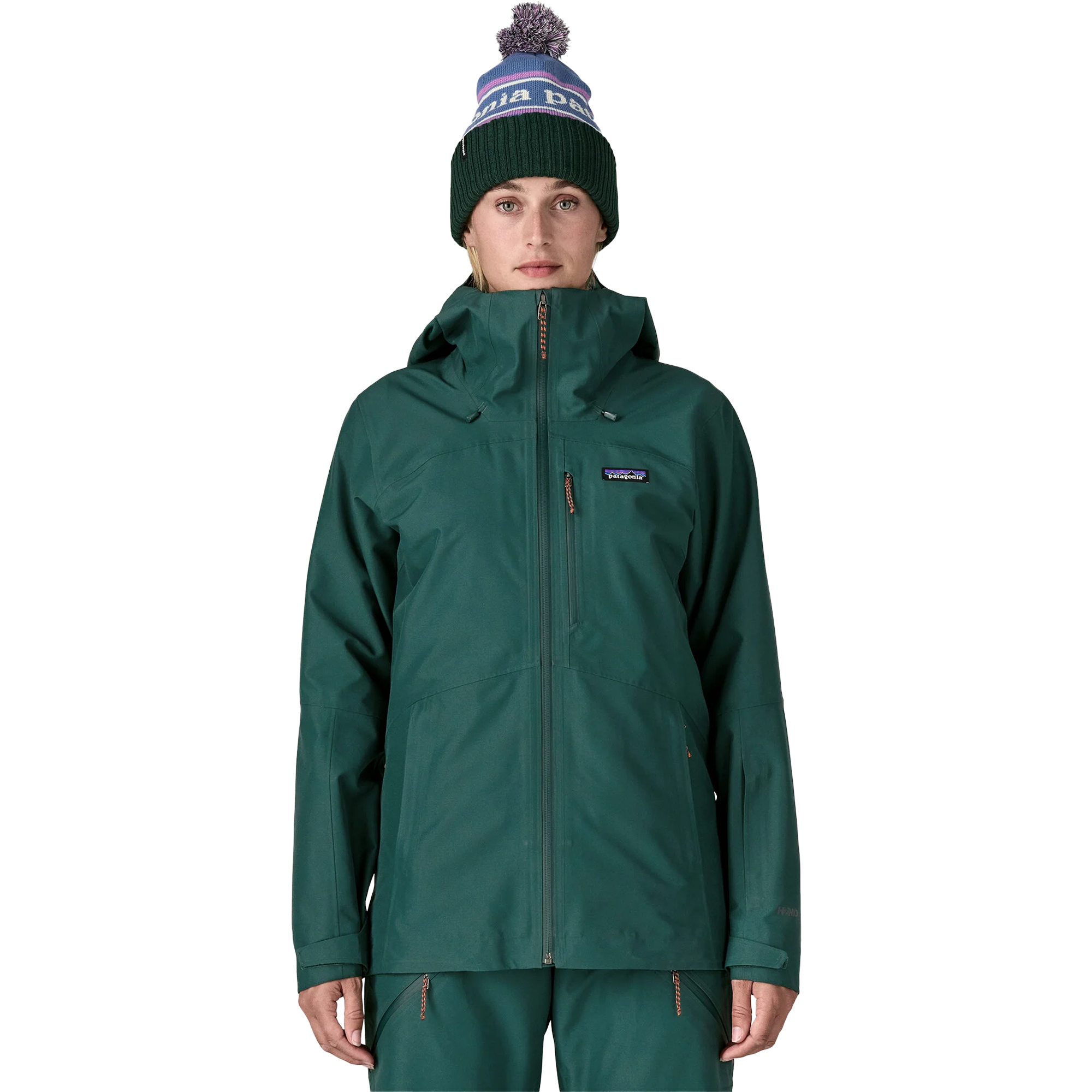 Patagonia Women's Powder Town Jacket Front on Model