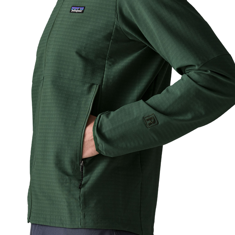 Men's R1 TechFace Hoody, Patagonia Men's R1 TechFace Hoody hand pocket