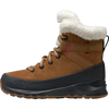The North Face Women's Thermoball Leather Lace Up in Timber Tan/TNF Black