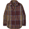 Patagonia Women's Fjord Loft Overshirt Jacket in Polar Tide/Berry Fig