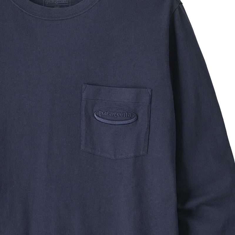 Patagonia Men's Longsleeve Midweight '95 Oval Logo Pocket Tee Chest Pocket