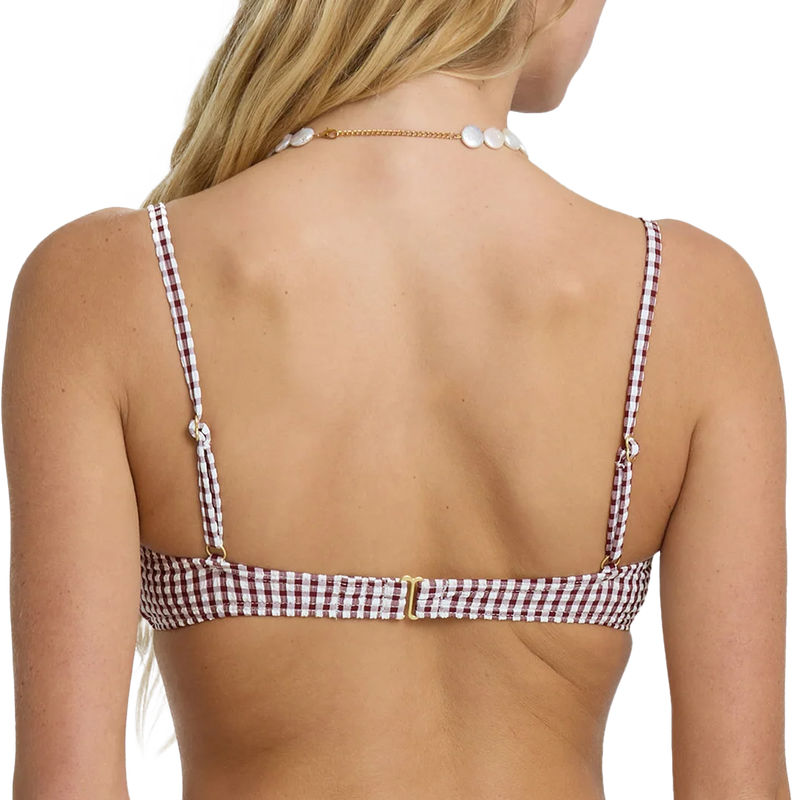 Women's Mini Wave Check Char Underwire Bikini Top, Billabong Women's Mini Wave Check Char Underwire Bikini Top Back