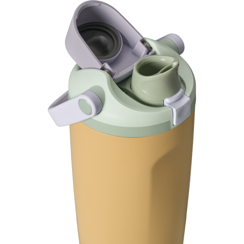 FreeSip Sway 30oz, Owala FreeSip Sway 30oz in Beach Front with lid  spout detail