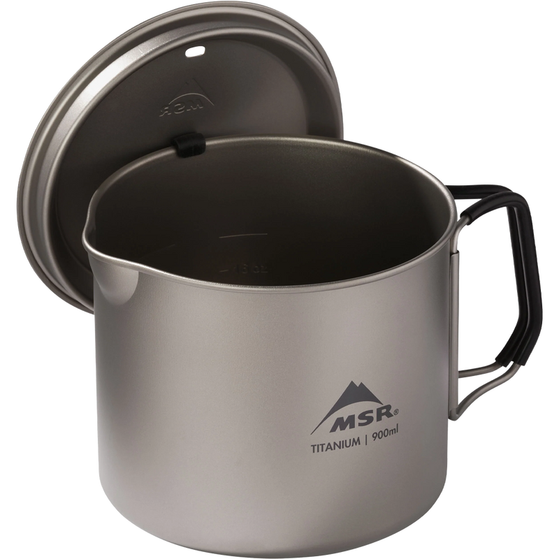 Titan Kettle 900 mL, MSR Titan™ Kettle 900mL lid on rim