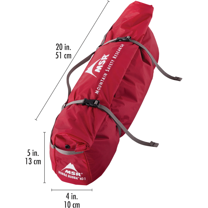 Hubba Hubba HD 1 Person, MSR Hubba Hubba HD 1 Person Tent packed dimensions