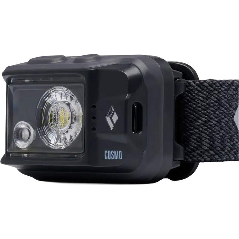 Cosmo Headlamp, Cosmo Headlamp in Black usb-c plug detail