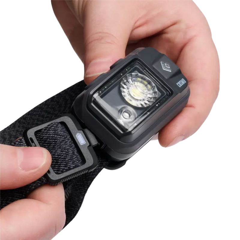 Cosmo Headlamp, Cosmo Headlamp in Black strap detail