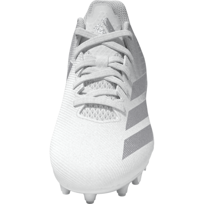 Youth Adizero Electric.2 II Football Cleats, Adidas Youth Adizero Electric.2 II Football Cleats in Cloud White/Silver Metallic/Cloud White front