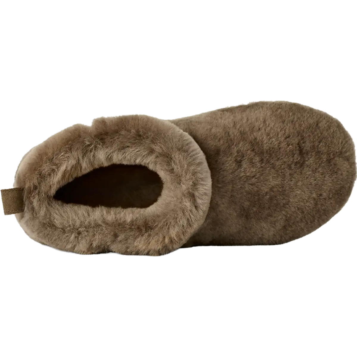 UGG Women's Classic Ultra Mini Fluffed in Light Bronze top view