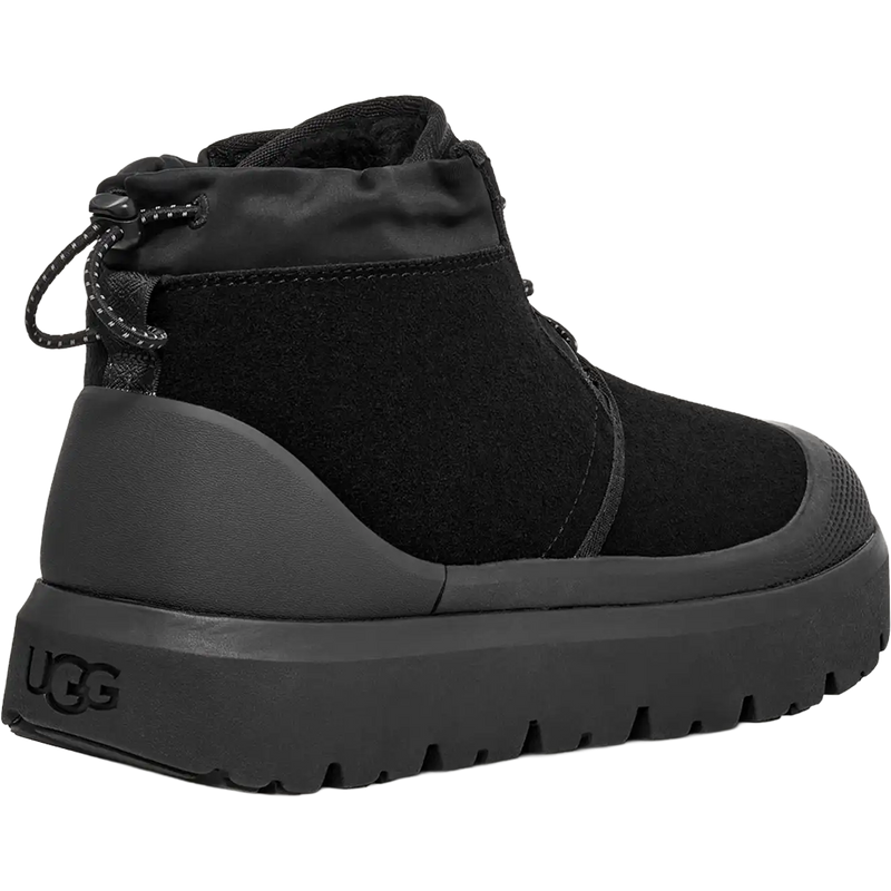 UGG Men's Neumel Weather Hybrid in Black angled heel detail