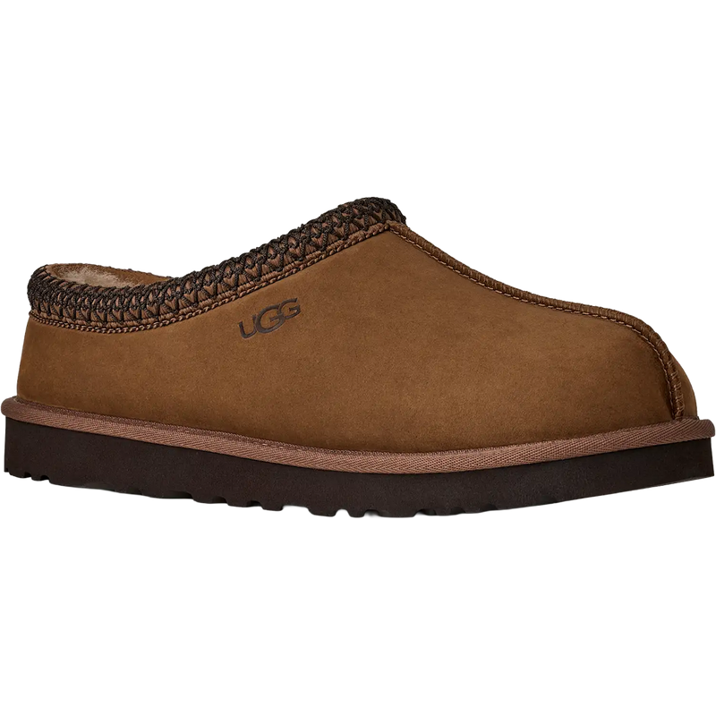 UGG Men's Tasman II Nubuck in Dark Chestnut angled lateral