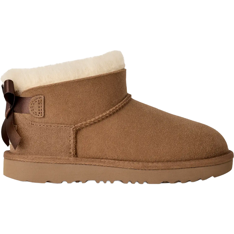 UGG Youth Ultra Mini Bailey Bow II in Chestnut