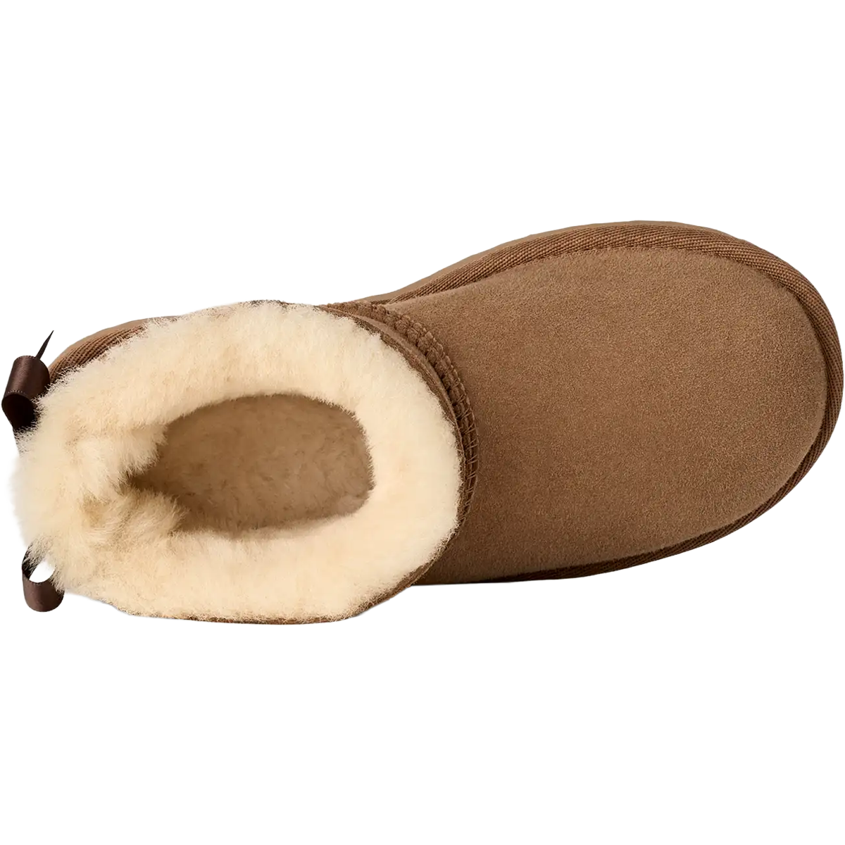 UGG Youth Ultra Mini Bailey Bow II in Chestnut top view