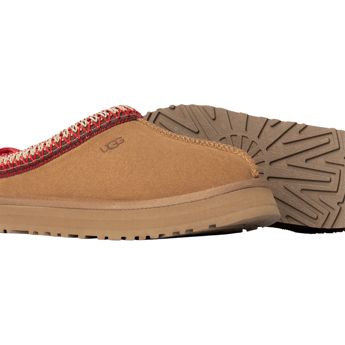UGG Youth Tazz in Chestnut lateral and bottom traction detail