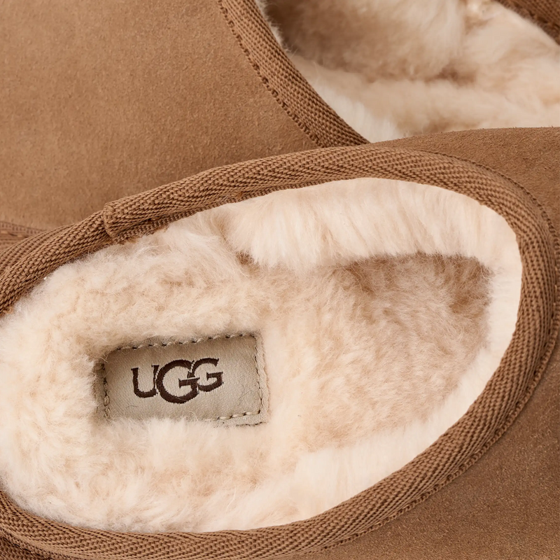 UGG Youth Classic Slip-On in Chestnut wool insole detail
