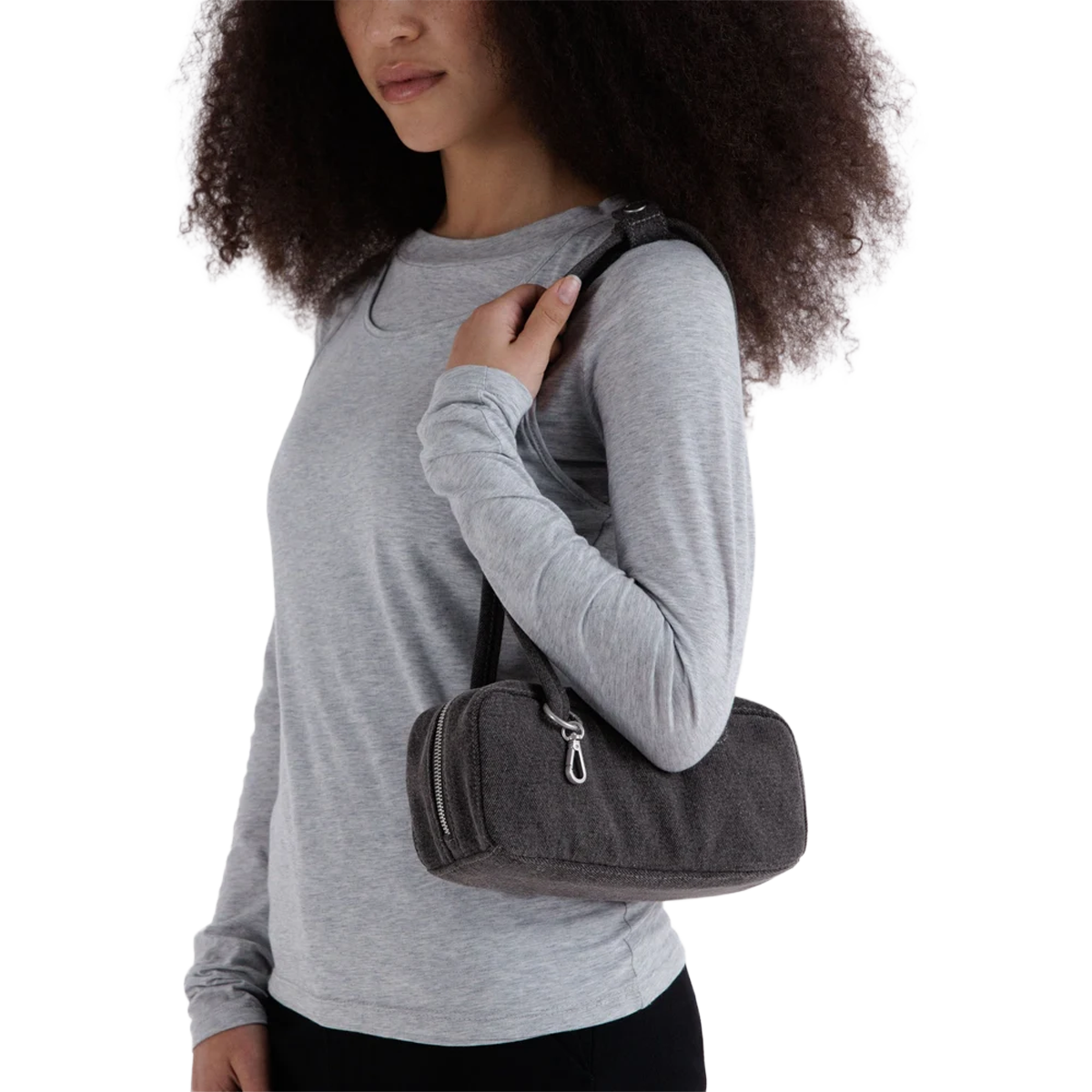 Small Denim Bowler Bag alternate view
