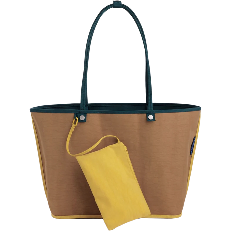 Large Nylon Reversible Tote, Baggu Large Nylon Reversible Tote in Deep Sea Mix reversed side with pouch attachement