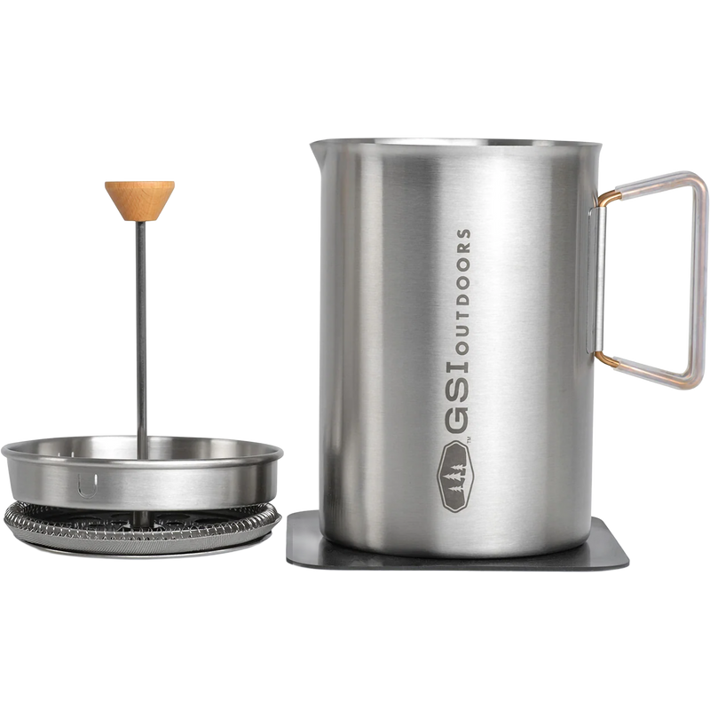 Glacier 20 Oz Stovetop Javapress, GSI Outdoors Glacier 20 Oz Stovetop Javapress press and cup
