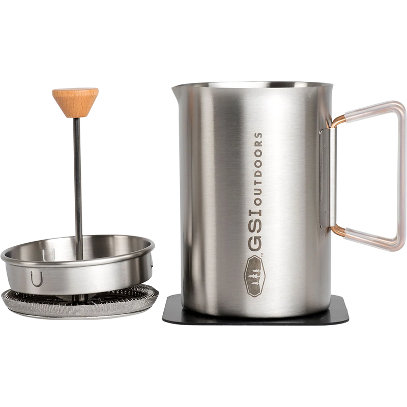 Glacier 20 Oz Stovetop Javapress, GSI Outdoors Glacier 20 Oz Stovetop Javapress press and cup