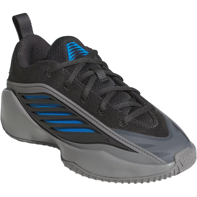 Youth Anthony Edwards Believe That 1 'OG TWolves', Adidas Youth Anthony Edwards Believe That 1 'OG TWolves' in Grey Three Carbon angled right facing