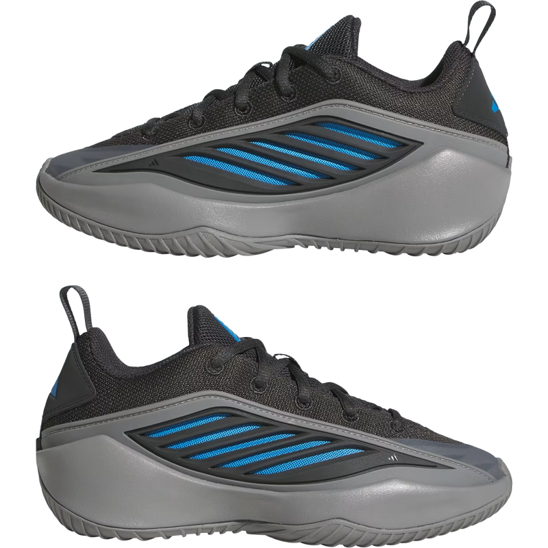 Youth Anthony Edwards Believe That 1 'OG TWolves', Adidas Youth Anthony Edwards Believe That 1 'OG TWolves' in Grey Three Carbon side by side lateral view