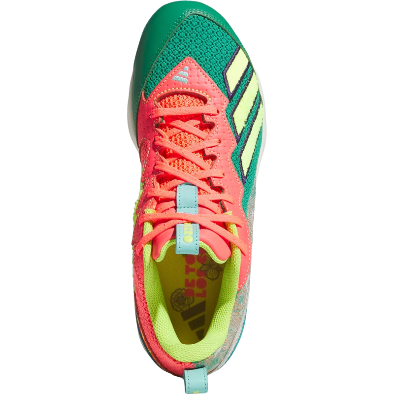 Men's Adizero Electric 3.0 TPU 'Somos', Adidas Men's Adizero Electric 3.0 TPU 'Somos' in Crystal Linen Flash Aqua Solar Turbo top view