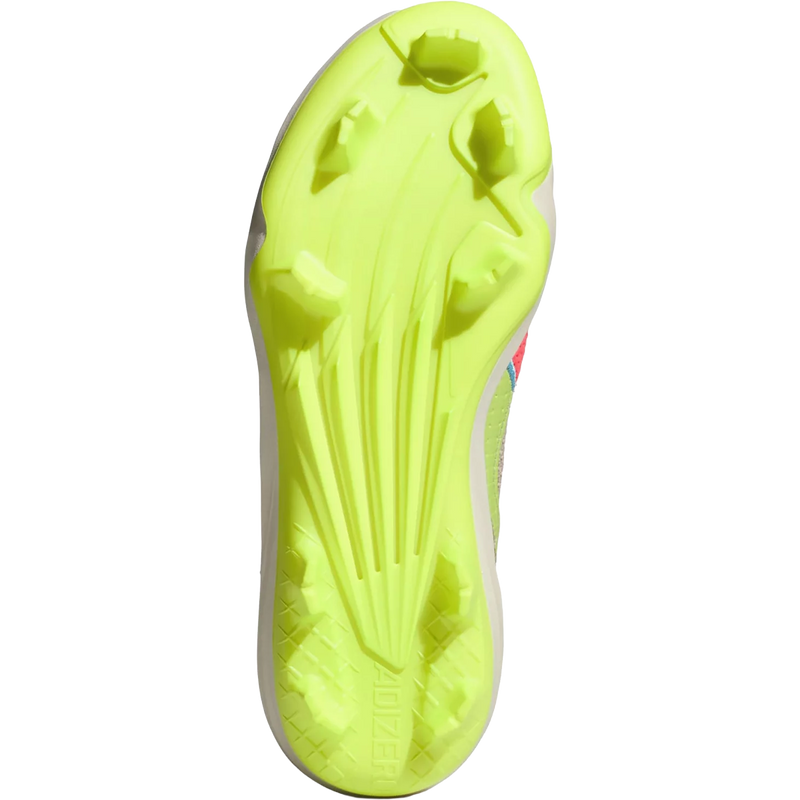 Adizero Impact 3.0 TPU 'Somos', Adidas Adizero Impact 3.0 TPU 'Somos' in Solar Turbo Court Green bottom view with cleat detail