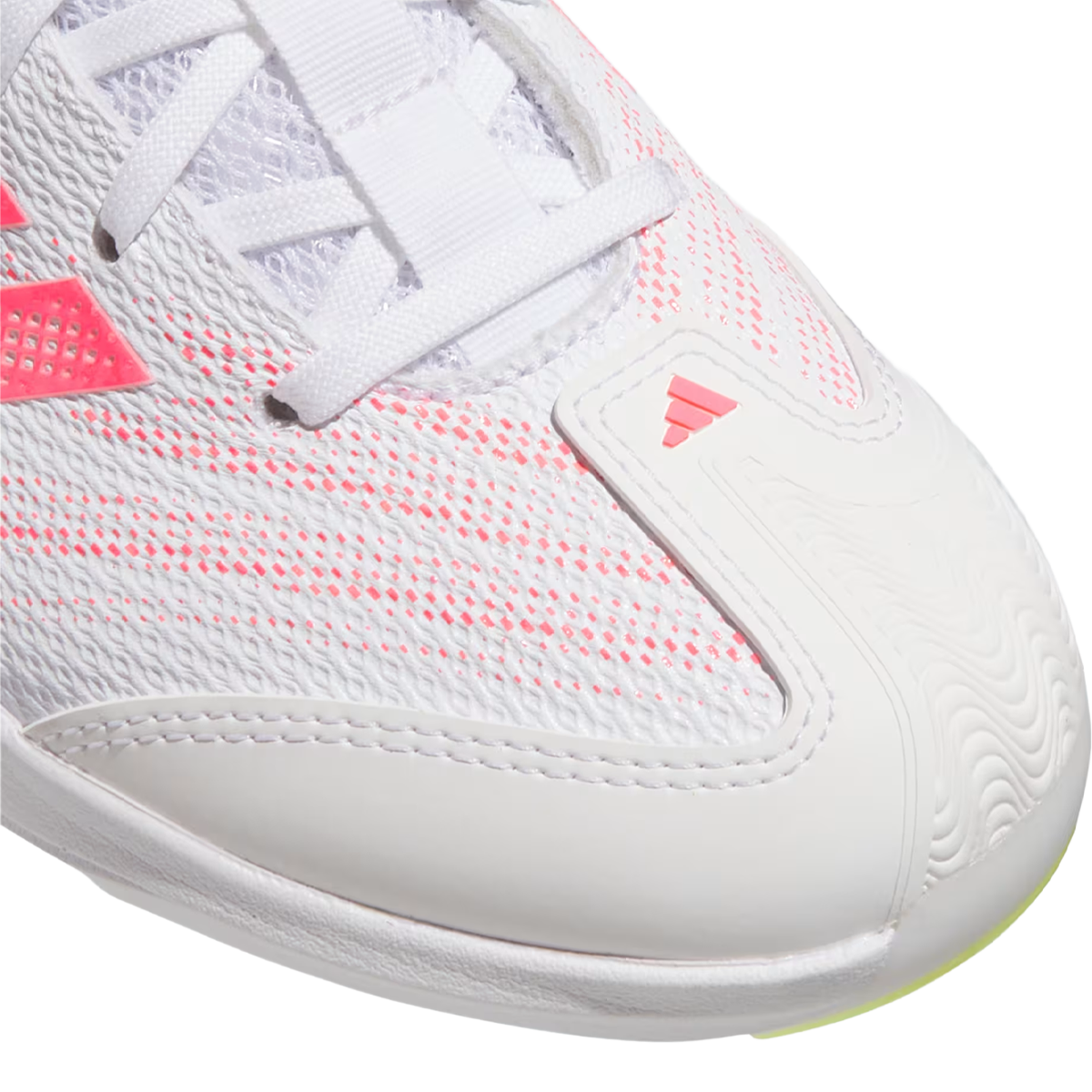 Adidas Women's Adizero Instinct 3.0 TPU in Cloud White Solar Turbo Solar Lemon toe detail
