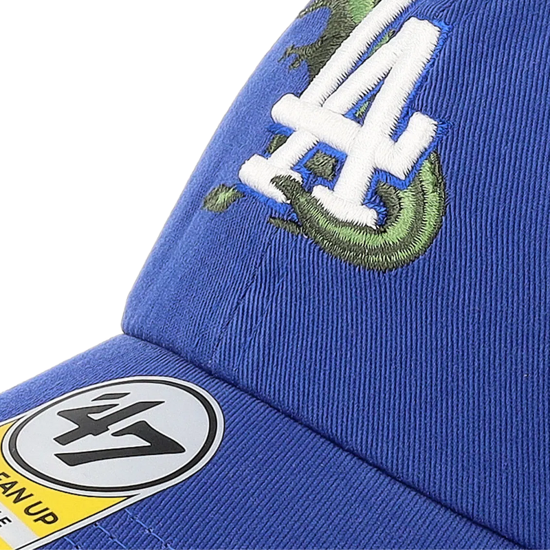 Youth Dodgers Critter 47 Clean Up, 47 Brand Youth Dodgers Critter 47 Clean Up in Royal with embroidery detail