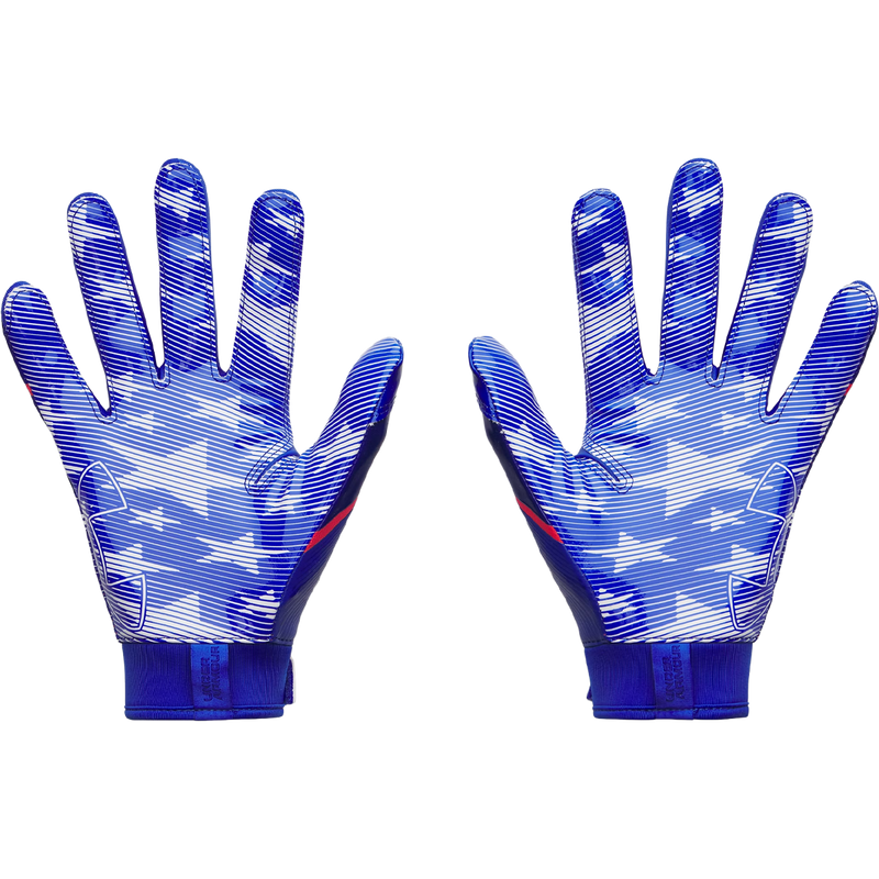 Youth UA Blur LE Glove, Under Armour Youth UA Blur LE Glove in Team Royal White Racer Red palm side
