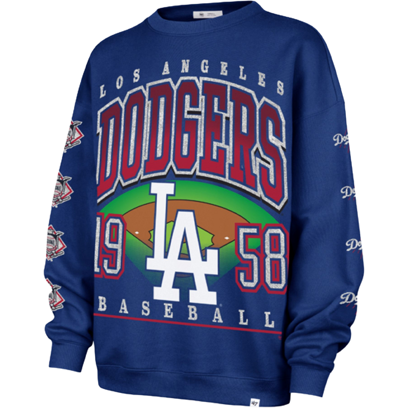 Women's Dodgers Go Big Oversized Crew, Featured Image