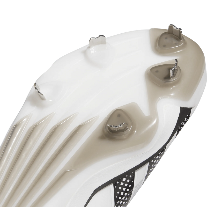 Adizero Impact 3.0 Metal, Adidas Adizero Impact 3.0 Metal in Ftwr White/Core Black bottom cleats toe