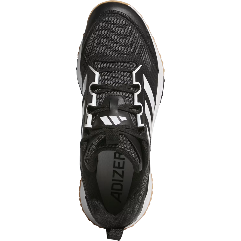 Adizero DGT Turf, Adidas Adizero DGT Turf in Core Black Cloud White top view