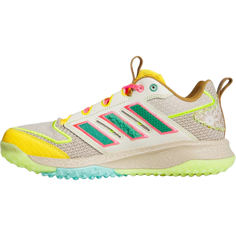 Men's Adizero DGT Turf 'Somos', Adidas Men's Adizero DGT Turf 'Somos' in Crystal Linen Solar Slime left facing
