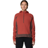 Mountain Hardwear Women's Summit Grid 1/2 Zip Hoody in Mars Red/Carob