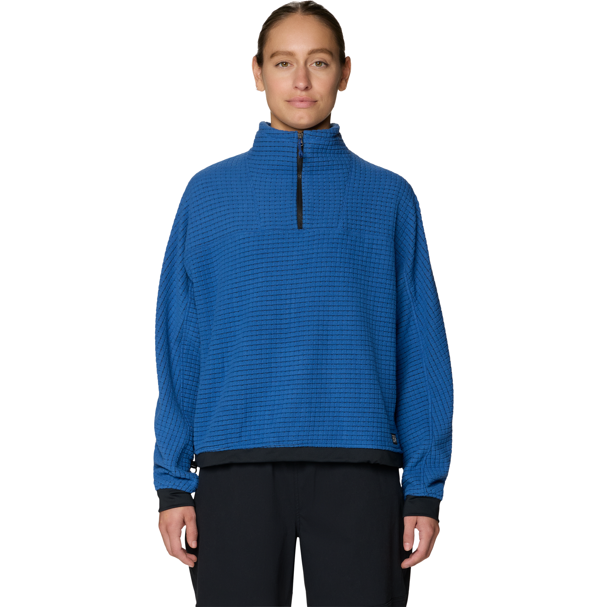 Mountain Hardwear Women's Summit Grid Big Grid 1/2 Zip in Berry Blue