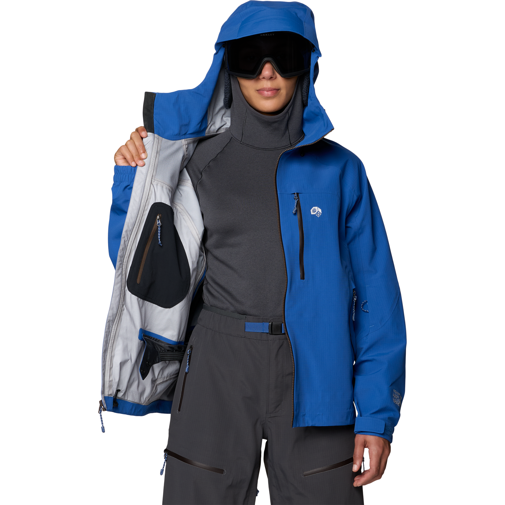 Moutain Hardwear Women's Warp Factor 3L Hooded Jacket right internal pockets