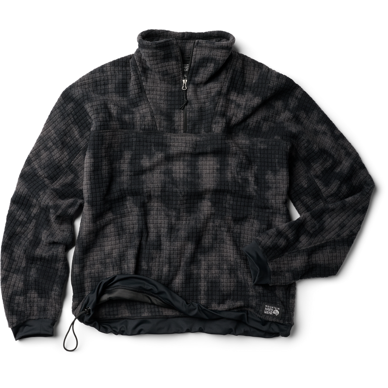 Mountain Hardwear Men's Summit Grid Big Grid Half Zip in Black Shadowdye Print
