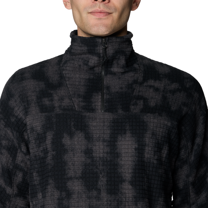 Mountain Hardwear Men's Summit Grid Big Grid Half Zip Front close view