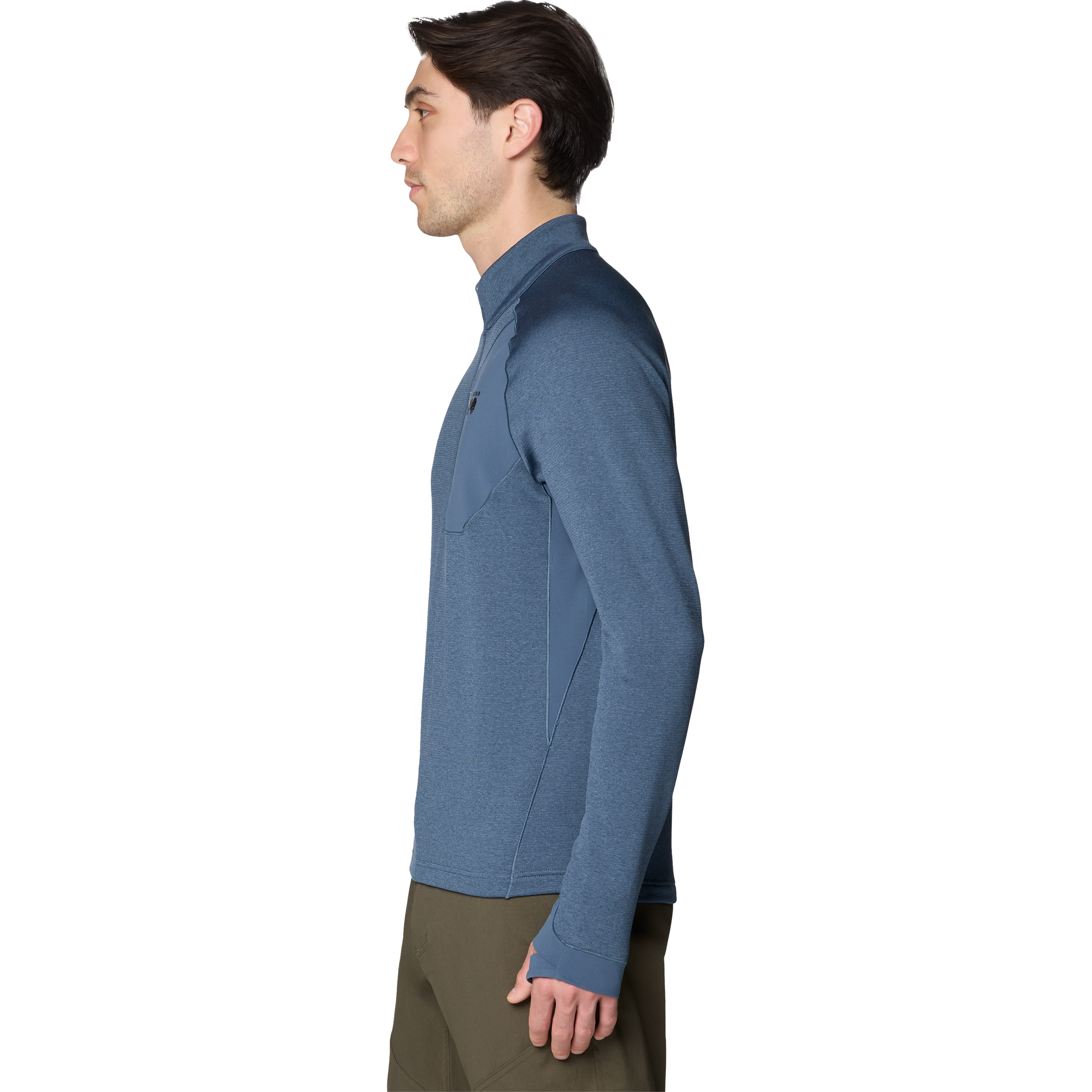 Mountain Hardwear Men's Up First Tech Fleece 1/4 Zip Side
