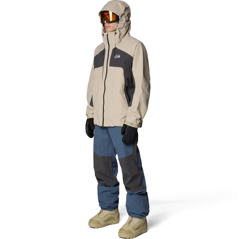 Mountain Hardwear Men's Warp Factor 3L Hooded Jacket 3/4 Front Full View